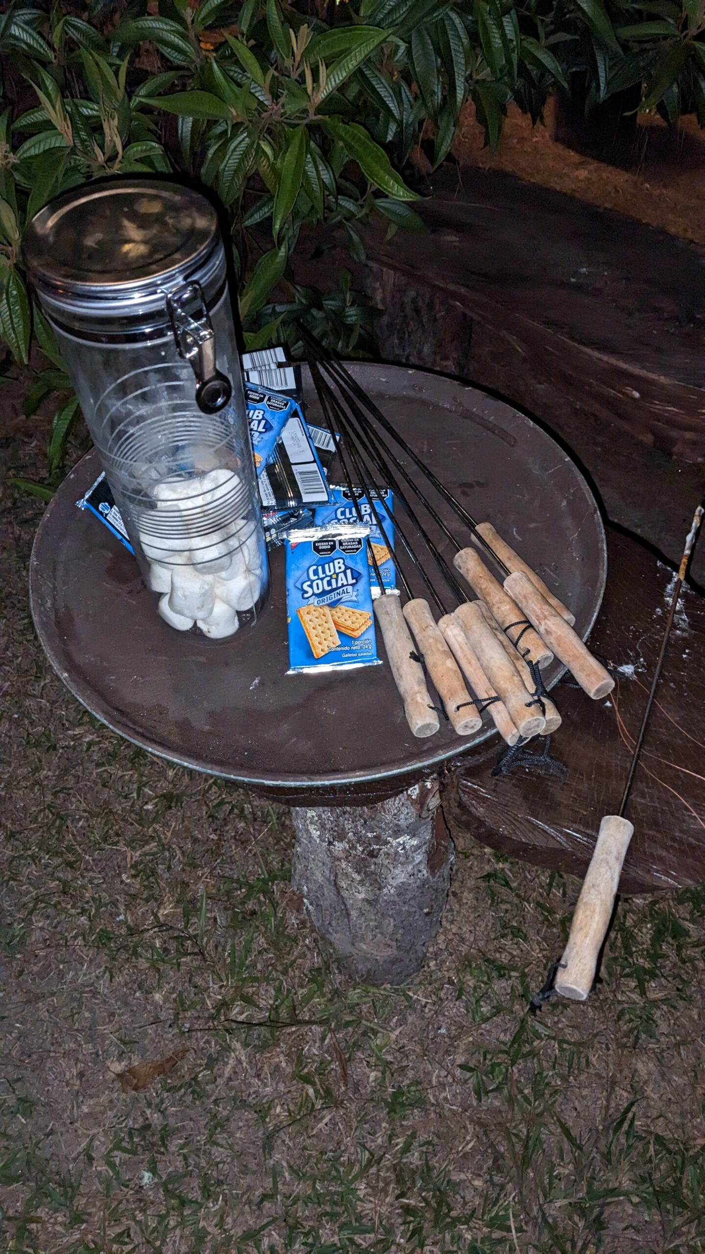 complimentary smores for premium glamping