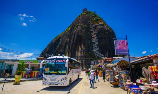 tour van at Guatape's El Penol