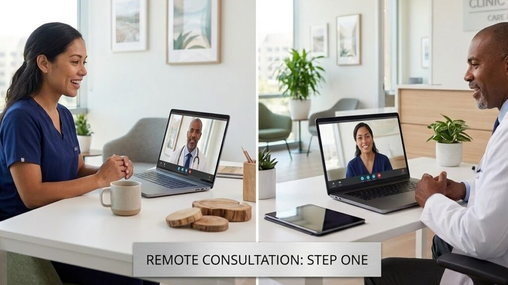 étape 1 - consultation à distance